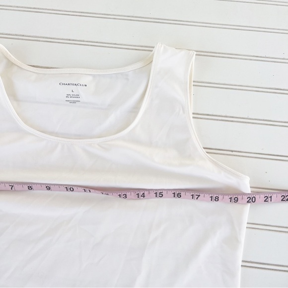 Charter Club stretch tank shape wear top Size Large - Picture 4 of 5